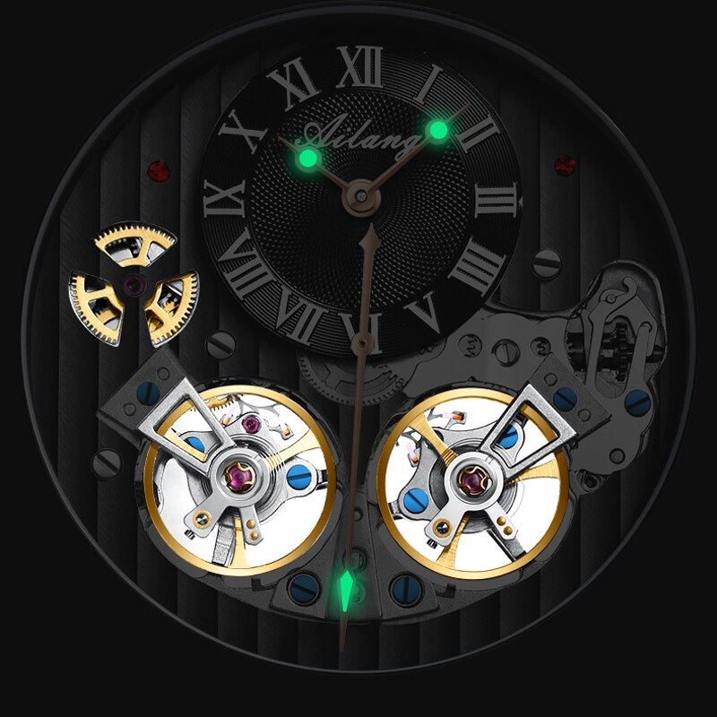 AILANG de calidad AAA con Doble Tourbillon! 💎 Este impresionante reloj suizo de alta gama te ofrece una experiencia única en precisión y estilo. Este reloj es la combinación perfecta de artesanía y lujo. ¡Lleva tu estilo al siguiente nivel con AILANG! 💼🎩