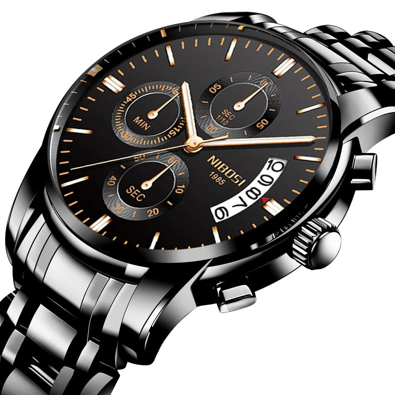 ⌚️💪 NIBOSI-reloj deportivo de cuarzo para hombre, cronógrafo de pulsera, resistente al agua, estilo militar, de lujo. 💧🏆 ¡Este reloj tiene todo lo que necesitas para destacar en cualquier ocasión! 💼🔥