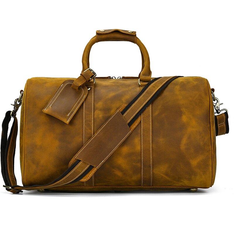 MAHEU bolsa de viaje de cuero genuino para hombre bolso de viaje de negocios para exteriores color