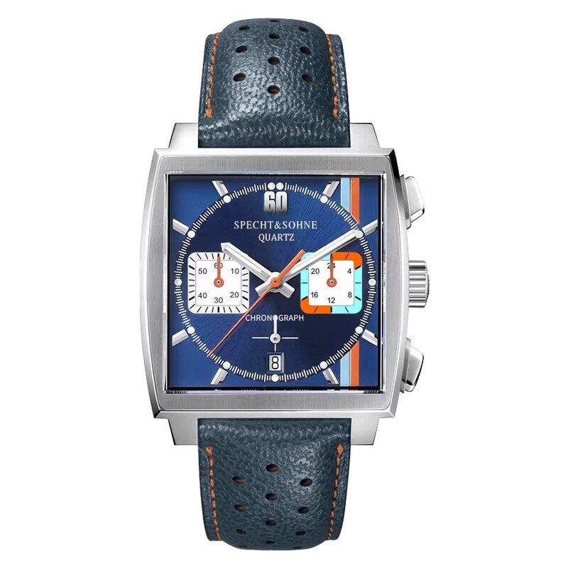 2023 Specht & Sohne Reloj de Lujo para Hombre, Cuarzo Azul, Cronógrafo VK63 Japonés, Resistente al Agua, Pulsera de Acero Inoxidable. ¡Elegancia y Precisión en tu muñeca! ⌚💎🌊