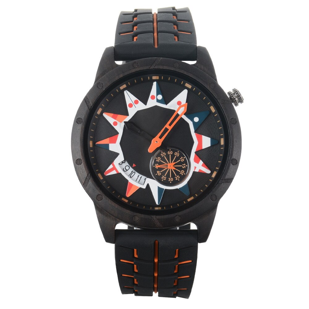 Wood Watch¡Presentamos el "Wood Watch Concept Dial"! Un reloj de madera para hombres con un concepto único de esfera inspirada en la bandera nacional y el aro de una rueda.  ¡Un reloj de madera que combina estilo y funcionalidad! ⌚🚴‍♂️