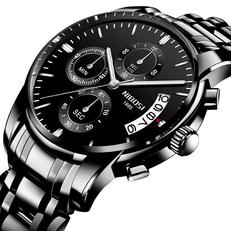 ⌚️💪 NIBOSI-reloj deportivo de cuarzo para hombre, cronógrafo de pulsera, resistente al agua, estilo militar, de lujo. 💧🏆 ¡Este reloj tiene todo lo que necesitas para destacar en cualquier ocasión! 💼🔥