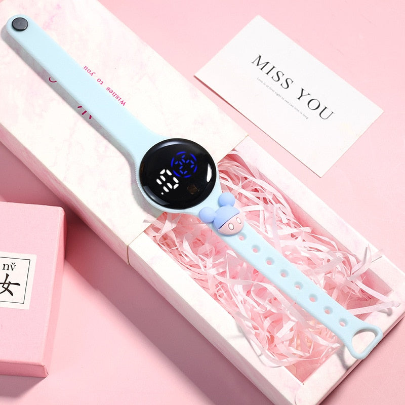Reloj electrónico LED para niños y estudiantes, pulsera digital de silicona con pantalla LED
