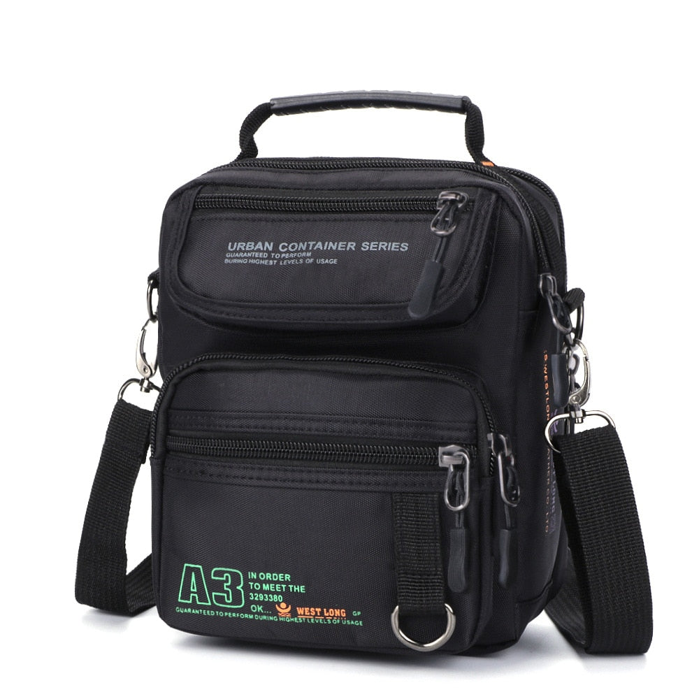 Bandolera táctica de nailon para hombre, bolso de viaje multifunción, resistente al agua, para teléfono, militar, con bolsillos cruzados