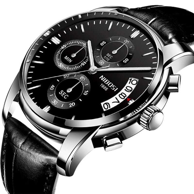 ⌚️💪 NIBOSI-reloj deportivo de cuarzo para hombre, cronógrafo de pulsera, resistente al agua, estilo militar, de lujo. 💧🏆 ¡Este reloj tiene todo lo que necesitas para destacar en cualquier ocasión! 💼🔥