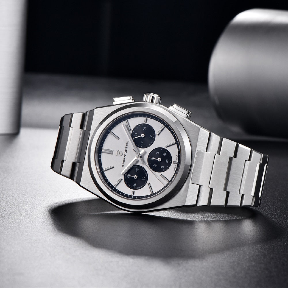 Reloj PAGANI DESIGN de acero inoxidable para hombre. Nuevo accesorio resistente al agua con movimiento de cuarzo y zafiro. Diseño deportivo clásico con estilo