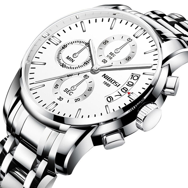 ⌚️💪 NIBOSI-reloj deportivo de cuarzo para hombre, cronógrafo de pulsera, resistente al agua, estilo militar, de lujo. 💧🏆 ¡Este reloj tiene todo lo que necesitas para destacar en cualquier ocasión! 💼🔥