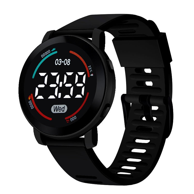 Relojes digitales LED para niños, reloj deportivo Luminoso a prueba de agua, correa de silicona, reloj de pulsera electrónico para niños