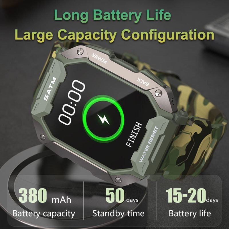 2022 nuevo relojes inteligentes completamente táctil para Android Xiaomi iOS presión arterial oxígeno Fitness reloj 5 Atm smarwatch resistente al agua hombres militar