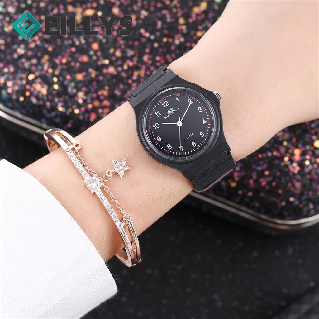 Eillysevens Reloj de negocios para hombre, cronógrafo de cuarzo analógico con correa de silicona Tpu, sencillo, a la moda, Masculino