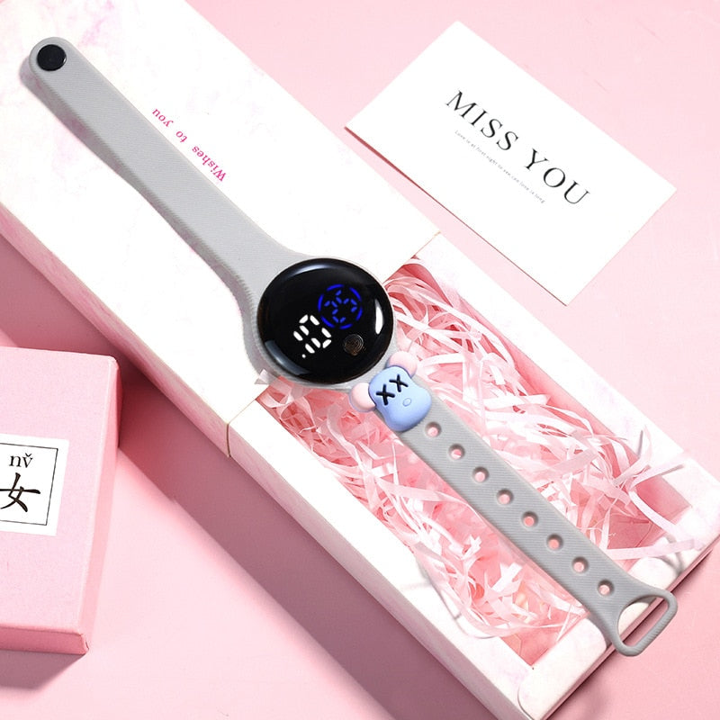 Reloj electrónico LED para niños y estudiantes, pulsera digital de silicona con pantalla LED