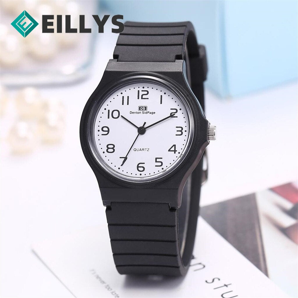 Eillysevens Reloj de negocios para hombre, cronógrafo de cuarzo analógico con correa de silicona Tpu, sencillo, a la moda, Masculino