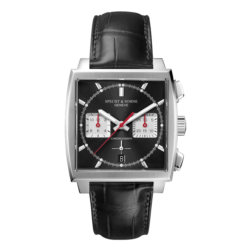 Specht&Sohne para hombres, correa de cuero, resistente al agua 30M y funciones luminosas para deportes. ¡Un reloj masculino funcional y elegante! ⌚💧🔥