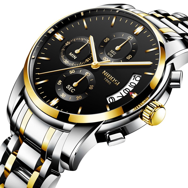⌚️💪 NIBOSI-reloj deportivo de cuarzo para hombre, cronógrafo de pulsera, resistente al agua, estilo militar, de lujo. 💧🏆 ¡Este reloj tiene todo lo que necesitas para destacar en cualquier ocasión! 💼🔥