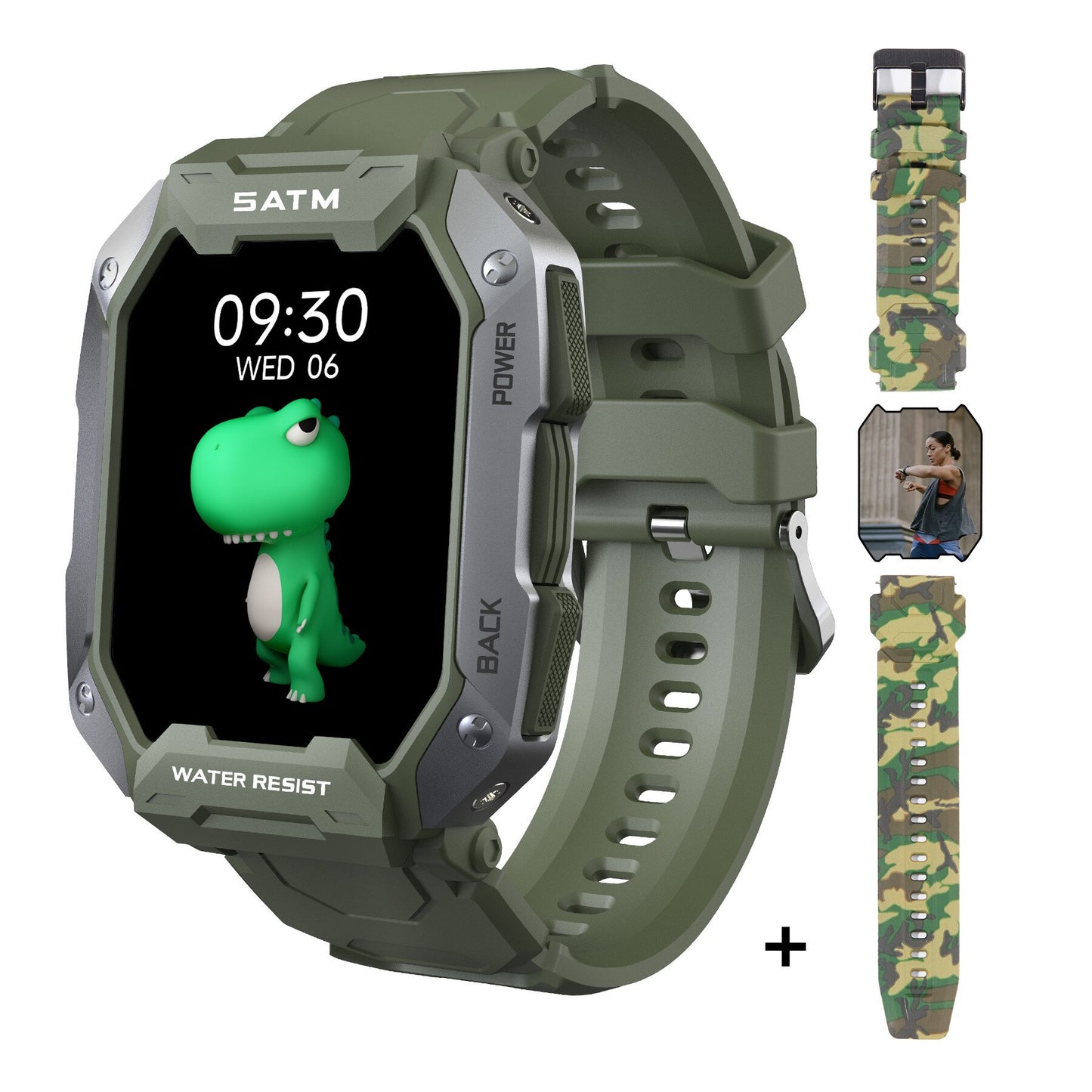 SKMEI 380mAh Smartwatch para natación, resistente al agua IP68, con monitor de ritmo cardíaco y podómetro. Reloj inteligente deportivo de 1.71 pulgadas para hombres, compatible con Android e iOS. 🏊‍♂️⌚️💓🚴‍♂️