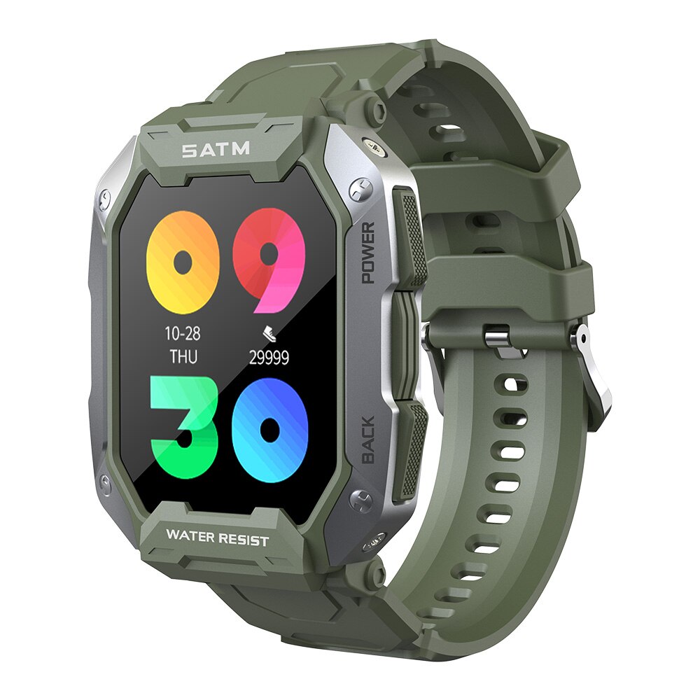 SKMEI 380mAh Smartwatch para natación, resistente al agua IP68, con monitor de ritmo cardíaco y podómetro. Reloj inteligente deportivo de 1.71 pulgadas para hombres, compatible con Android e iOS. 🏊‍♂️⌚️💓🚴‍♂️
