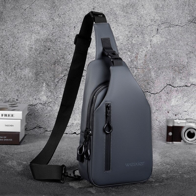 Weixier - Bolso de pecho multifuncional para hombre, bandolera de tela Oxford impermeable para deportes al aire libre, 2021 ⛺🎒