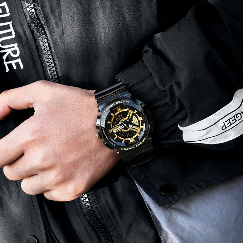 Mark Fairwhale-reloj electrónico multifuncional para hombre, cronógrafo deportivo de Goma, con visión nocturna, calendario, 4300
