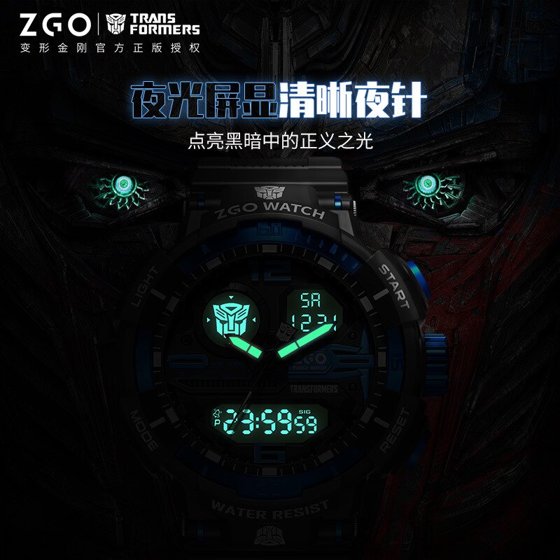 Transformers COLECCION Reloj Electrónico Deportivo Transformers Joint Watch, Impermeable, Reloj Mecánico Optimus Prime Hornet. Ideal para Niños, Chicos y Hombres como Regalo
