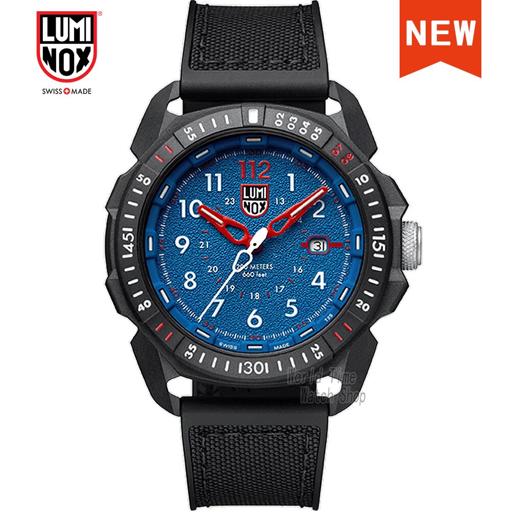 Luminox-reloj analógico de cuarzo para hombre, accesorio de pulsera resistente al agua con calendario, complemento Masculino deportivo de marca de lujo con diseño militar, fabricado en Suiza