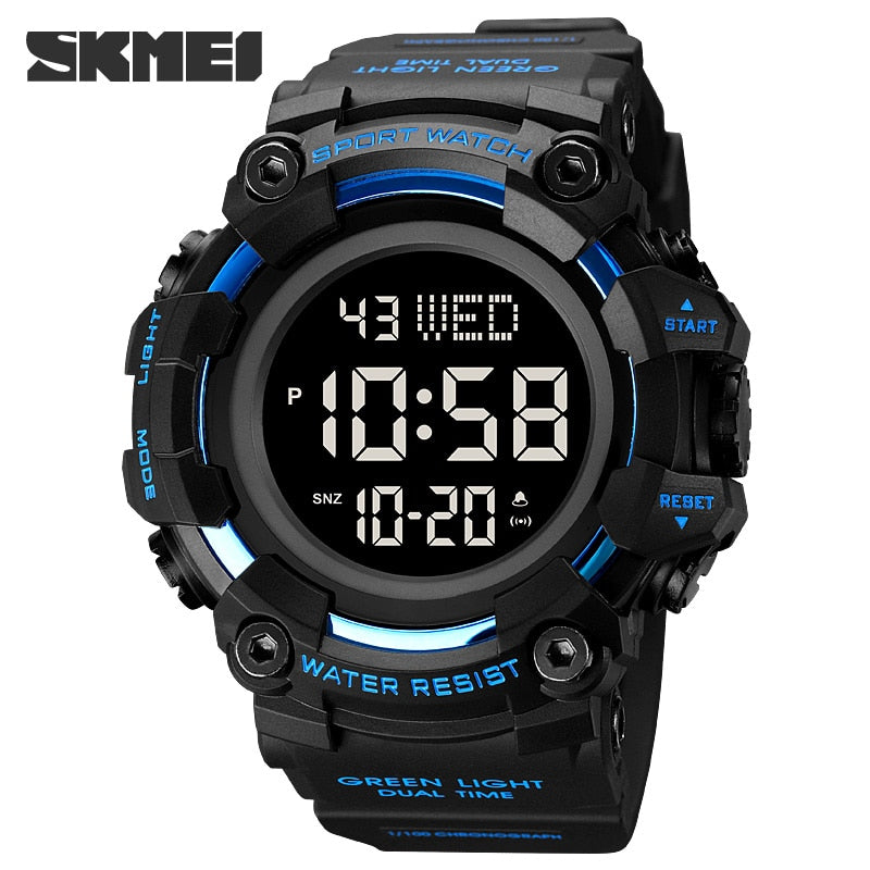 SKMEI Reloj Electrónico de Lujo SKMEI con Doble Hora, Moda Exterior, Cuenta Regresiva, Cronómetro y Reloj Digital para Hombres. Marca Original SKMEI. ⌚️🏆