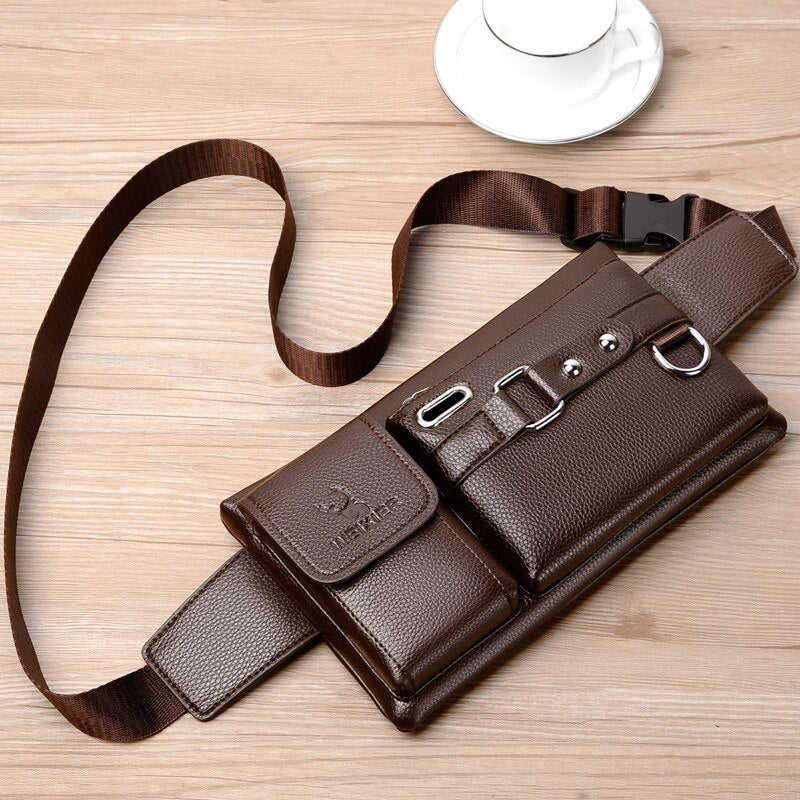 WEIXIER Bolso de hombro de moda para hombre, portátil de cuero PU, maletín de negocios, bolso de viaje cruzado para hombres de calidad, marca de bolsos para hombres 🎒👜💼
