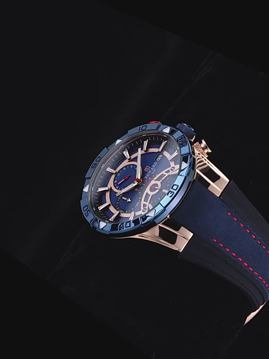 REWARD Fashion Blue Men Watches! ⌚️💦 Marca de lujo con cronógrafo, resistente al agua, y esfera grande. 💙🏆 Reloj de cuarzo deportivo para hombres, ¡novedad de 2023! 🆕👨‍🎤