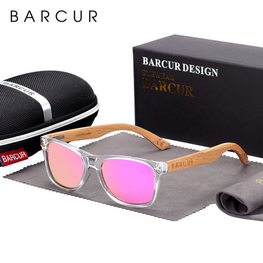 BARCUR-Gafas De Sol polarizadas para niños y niñas, lentes De Sol con protección UV400, Gafas De Sol De madera