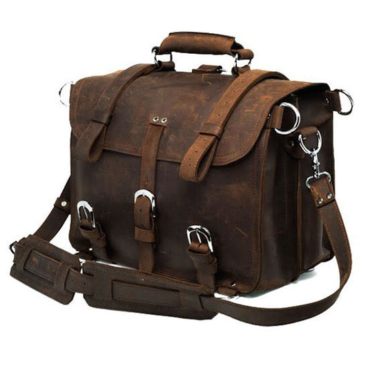 👜 **Crazy Horse-Bolso de Viaje de Piel Auténtica para Hombre** 🌍