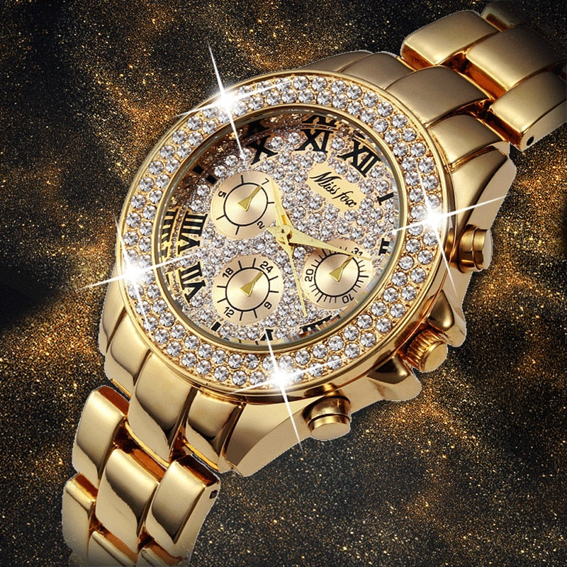 MISSFOX-🕰️💃🌸🎀 Reloj de lujo a prueba de golpes para mujer.
