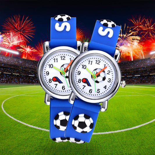 Reloj de pulsera de silicona para niños, cronógrafo de diseño único con bola de dibujos animados, de cuarzo, regalo de cumpleaños