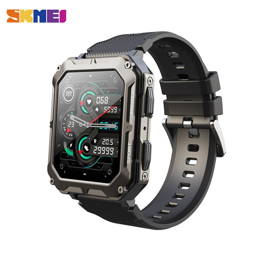 SKMEI SmartWatch para Hombres, con Llamada Bluetooth 📞, Pantalla de 1.83 pulgadas ⌚️, Batería de 380mAh 🔋, Rastreador de Ejercicios 🏃‍♂️, Resistente al Agua 💧, SmartWatch Impermeable para Android e iOS 📱.