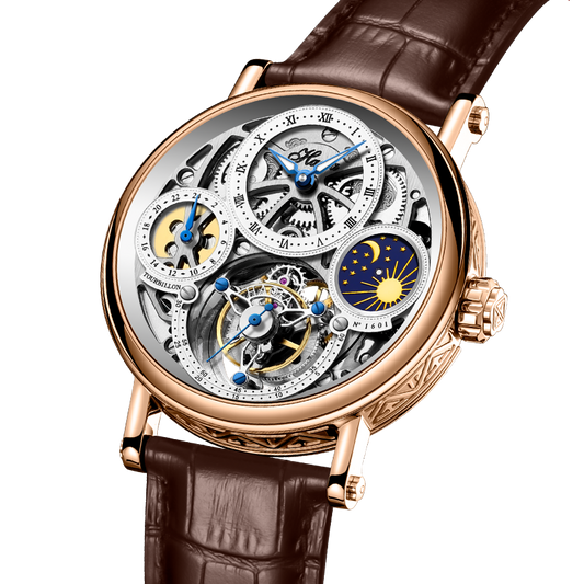Haofa-Reloj de pulsera con movimiento Tourbillon para hombre, cronógrafo mecánico de zafiro, Tourbillon, día y noche, 1601