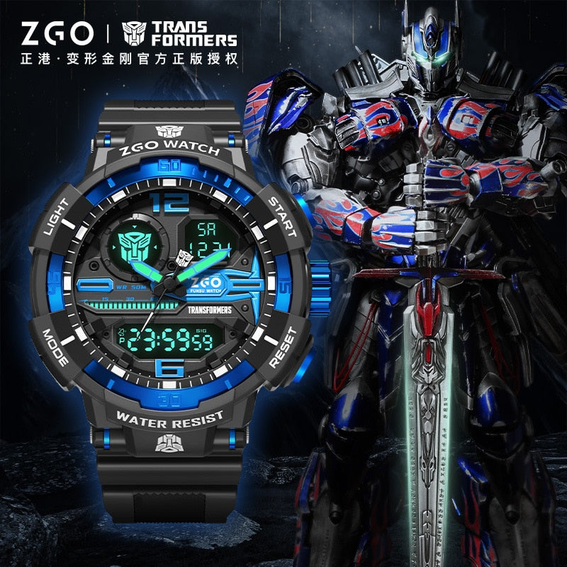 Transformers COLECCION Reloj Electrónico Deportivo Transformers Joint Watch, Impermeable, Reloj Mecánico Optimus Prime Hornet. Ideal para Niños, Chicos y Hombres como Regalo