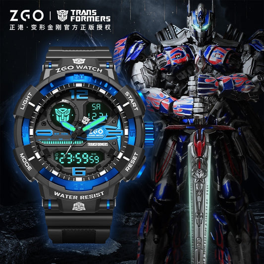 Transformers COLECCION Reloj Electrónico Deportivo Transformers Joint Watch, Impermeable, Reloj Mecánico Optimus Prime Hornet. Ideal para Niños, Chicos y Hombres como Regalo