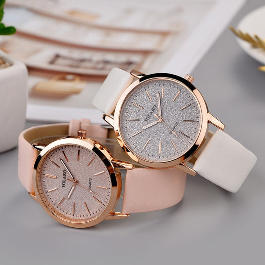 Women's Watches¡Descubre la elegancia del lujo con la "Montre Femme"! Un reloj de marca para mujeres con un diseño de moda, con correa de cuero. Este reloj de pulsera femenino de cuarzo es perfecto para lucir con estilo.  ⌚💕