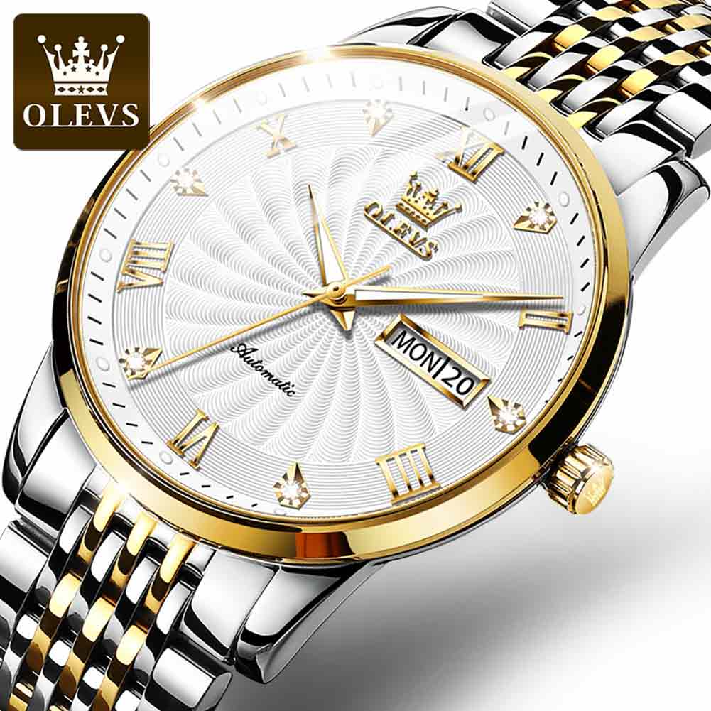 OLEVS Reloj de Acero Inoxidable para Hombre 💼
