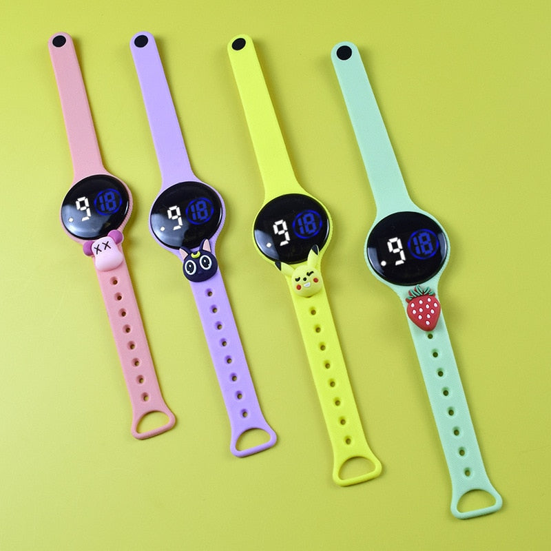 Reloj electrónico LED para niños y estudiantes, pulsera digital de silicona con pantalla LED