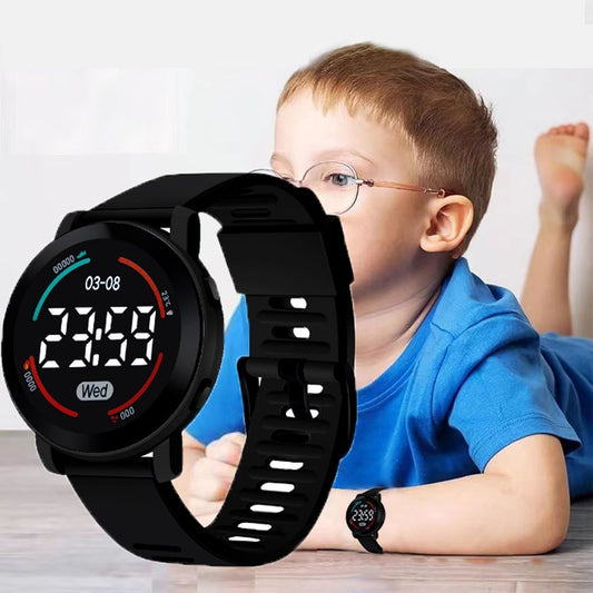 Relojes digitales LED para niños, reloj deportivo Luminoso a prueba de agua, correa de silicona, reloj de pulsera electrónico para niños