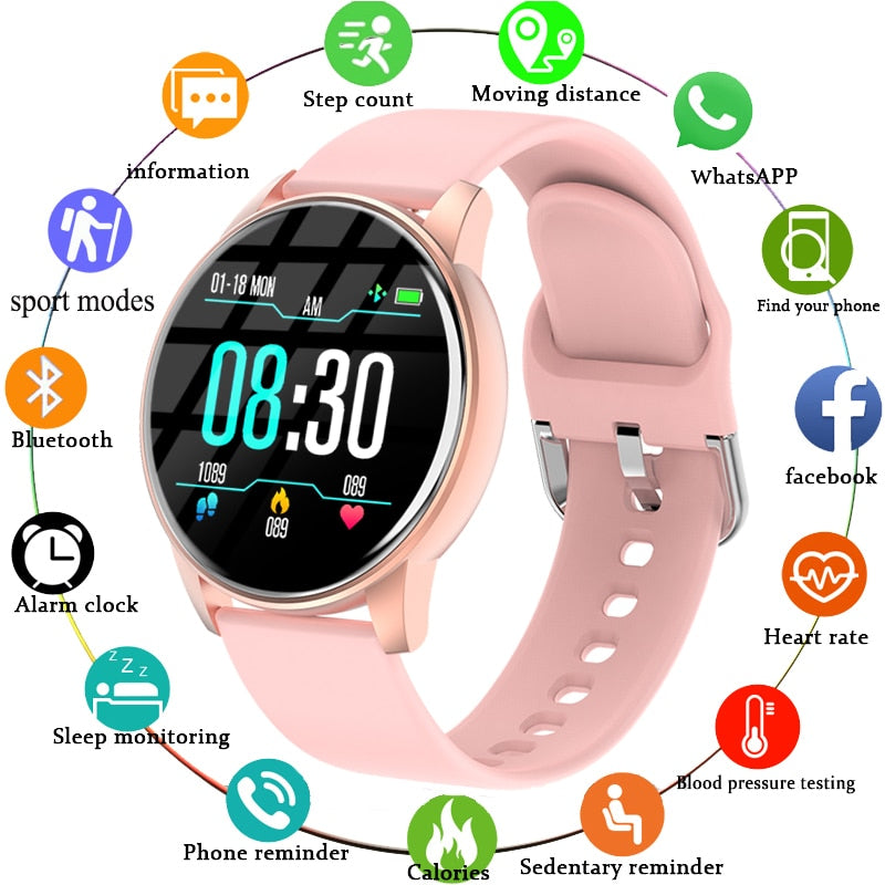 LIGE Reloj inteligente deportivo pulsera con control del ritmo cardíaco, pronóstico del tiempo en tiempo Real, a la moda, para Android e IOS, 2023