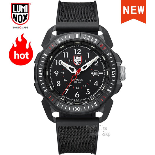 Luminox-reloj analógico de cuarzo para hombre, accesorio de pulsera resistente al agua con calendario, complemento Masculino deportivo de marca de lujo con diseño militar, fabricado en Suiza