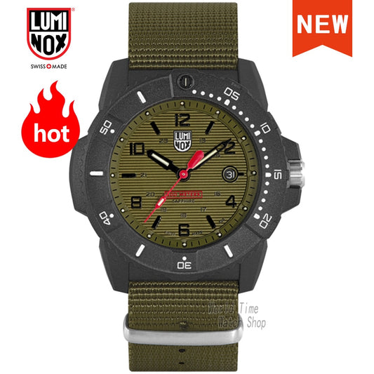 Luminox-reloj analógico de cuarzo para hombre, accesorio Masculino de pulsera resistente al agua con fecha, complemento deportivo de marca de lujo con diseño militar, fabricado en Suiza