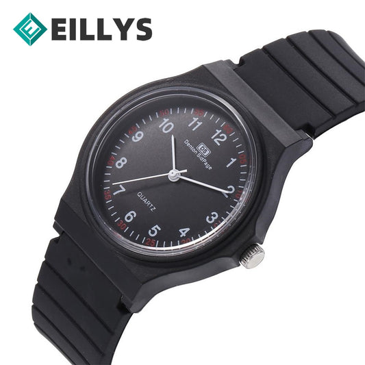 Eillysevens Reloj de negocios para hombre, cronógrafo de cuarzo analógico con correa de silicona Tpu, sencillo, a la moda, Masculino
