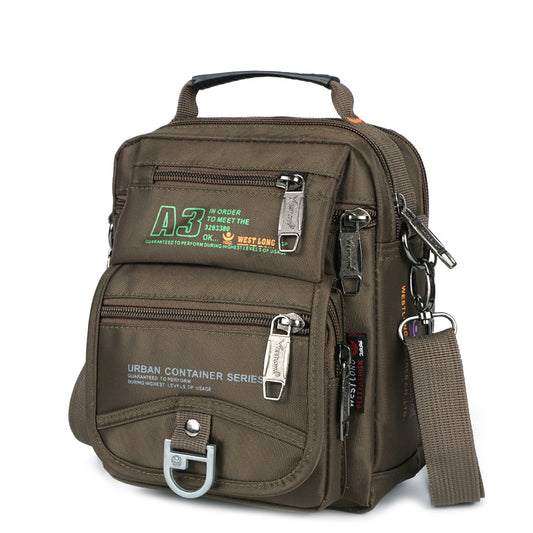 Bandolera táctica de nailon para hombre, bolso de viaje multifunción, resistente al agua, para teléfono, militar, con bolsillos cruzados
